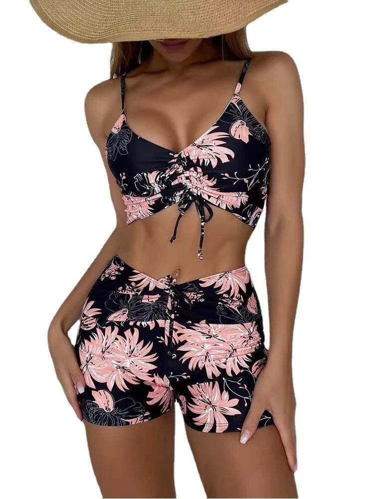 Buy Center High Waist Bikini Swimsuit - Floral Push Up Design 2023 - Buy Center UK