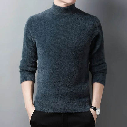 Buy Center Men's Imitation Mink Cashmere Turtleneck Pullover Sweater - Buy Center UK