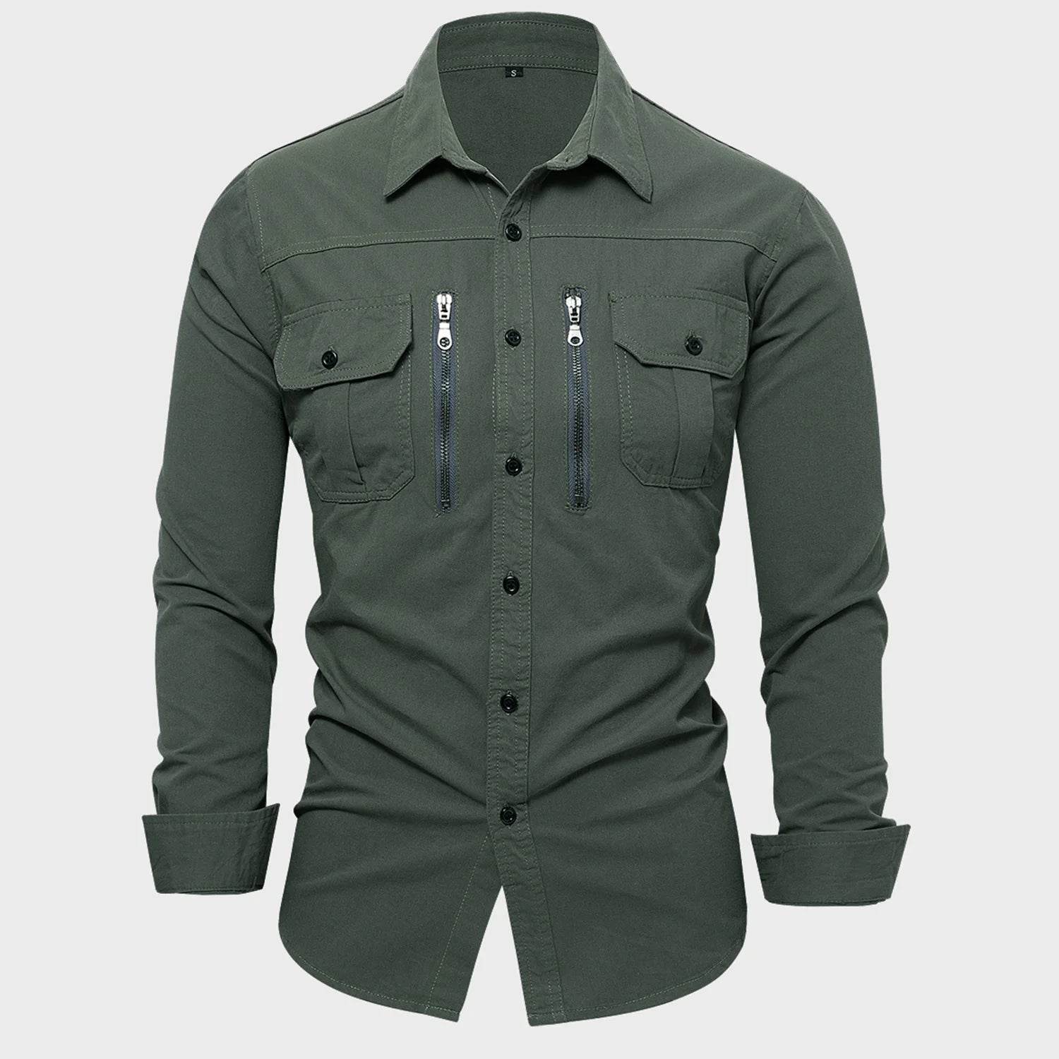 Buy Center Men's Outdoor Cargo Shirts - 100% Cotton, Multi Pocket - Buy Center UK