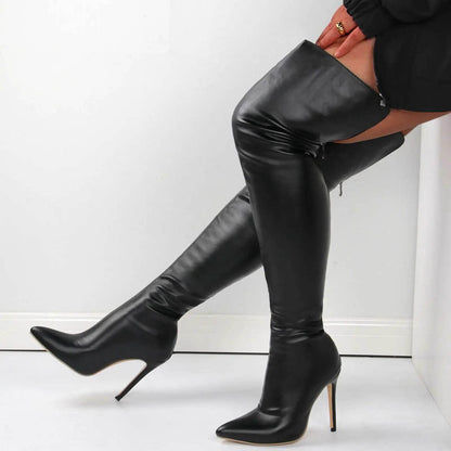 Buy Center Women's Over Knee Boots - High Heel 11cm, Big Size 40-46 - Buy Center UK