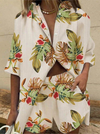 Buy Center Two Piece Women's Summer Set - Stylish Print, Loose Fit - Buy Center UK