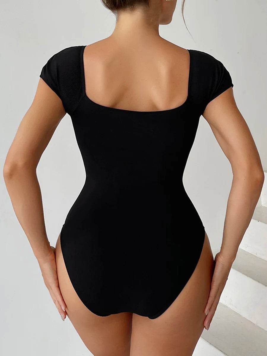 Buy Center Women's Short Sleeve Swimsuit - Zipper One Piece Bathing Suit - Buy Center UK
