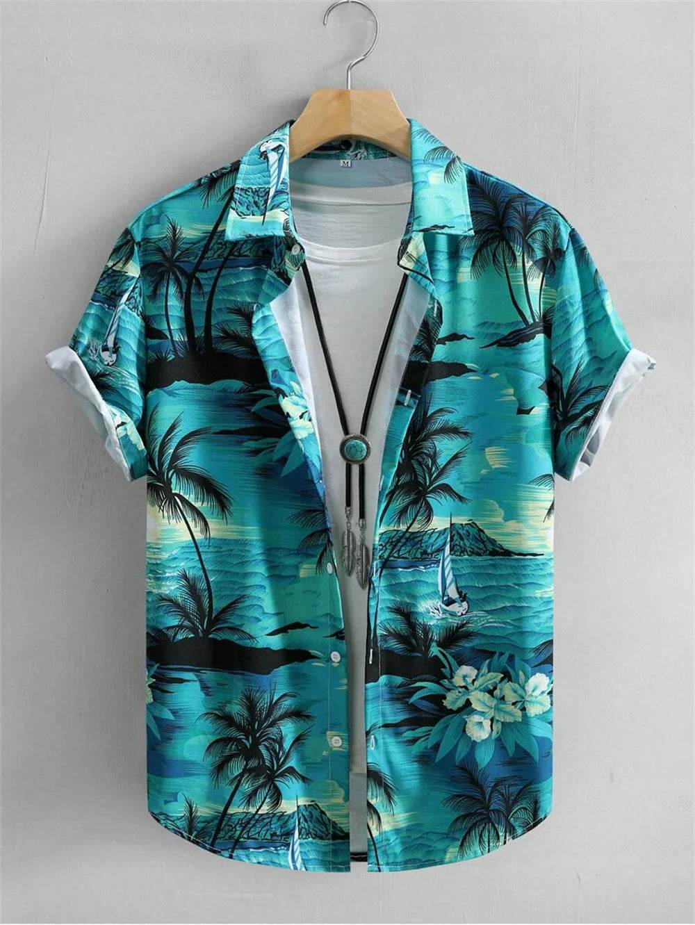 Buy Center Men's Hawaiian Shirt - 3D Printed Vintage Style, Casual Comfort - Buy Center UK