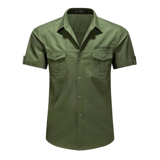 Buy Center Army Green Men's Casual Shirt - Breathable Cotton Style - Buy Center UK