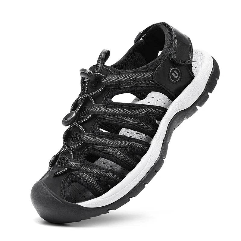 SENLONGBAO Women's Summer Leather Sandals - Comfortable Gladiator Design - Buy Center UK