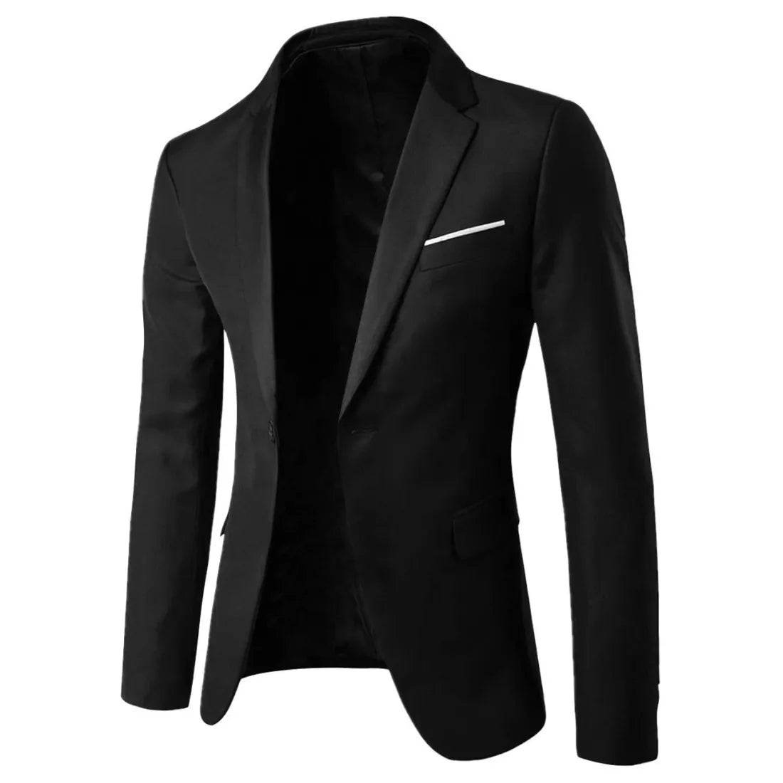 Buy Center Men's Casual Slim Fit Blazer - Korean Style, Spring Fashion - Buy Center UK