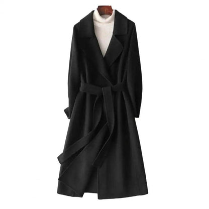 Buy Center Women’s Woolen Coat - Elegant Mid-Calf Winter Overcoat - Buy Center UK