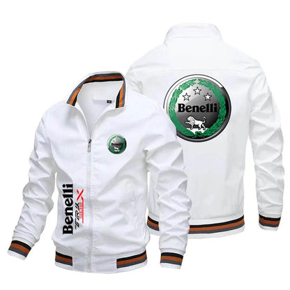 Benelli Windproof Bomber Jacket for Men - Oversized Casual Style - Buy Center UK