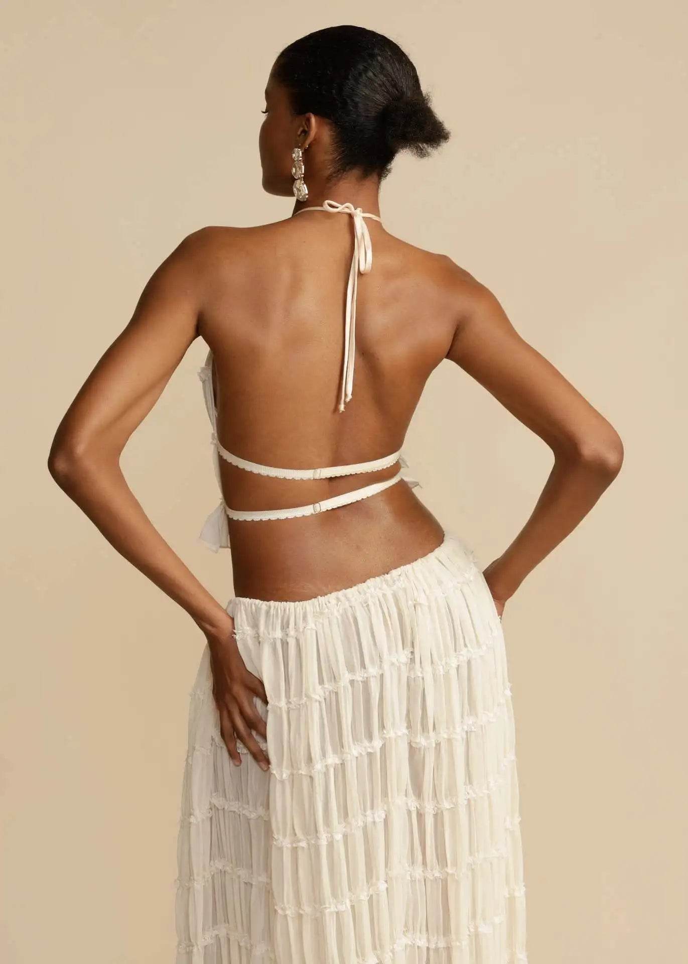 Buy Center Fashion Halter Neck Maxi Skirt Suit - Summer 2024 Style - Buy Center UK