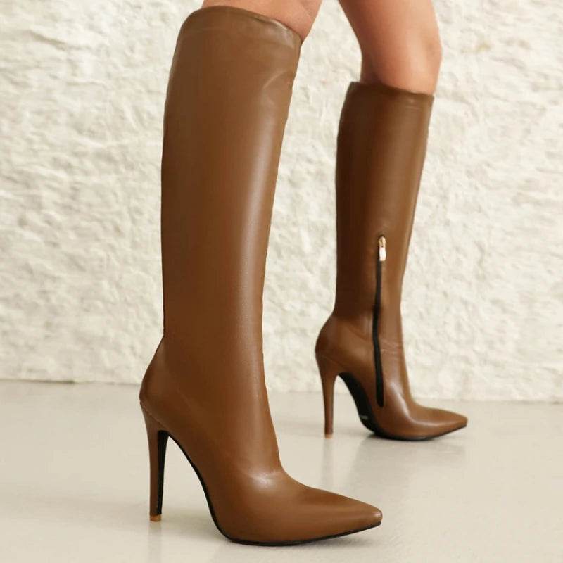 Buy Center Women's Knee High Boots - Point Toe Heeled Size 45 - Buy Center UK