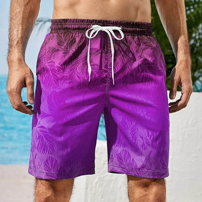 Buy Center Gradient Graphic Beach Shorts - 3D Printed Casual Swim Trunks - Buy Center UK