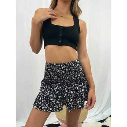 2023 Women's Mini Dress - Floral Ruffle Edge in 13 Colors - Buy Center UK