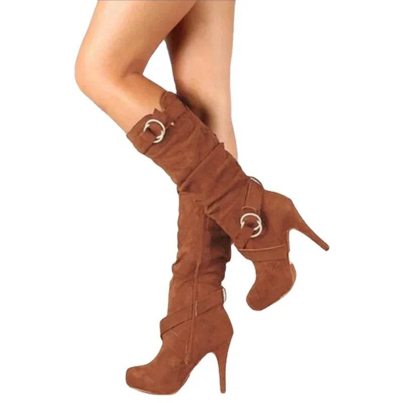 2023 Women’s Retro Over The Knee Boots - High Heel & Platform - Buy Center UK