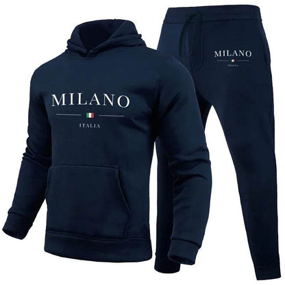 Buy Center Men’s Luxury Milano Print Hoodie Set - Casual Streetwear - Buy Center UK