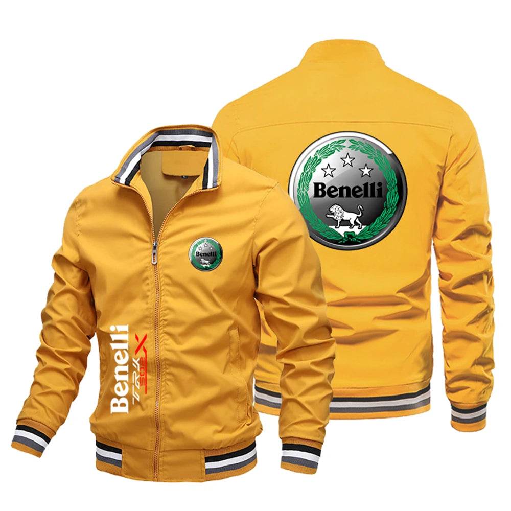 Benelli Windproof Bomber Jacket for Men - Oversized Casual Style - Buy Center UK
