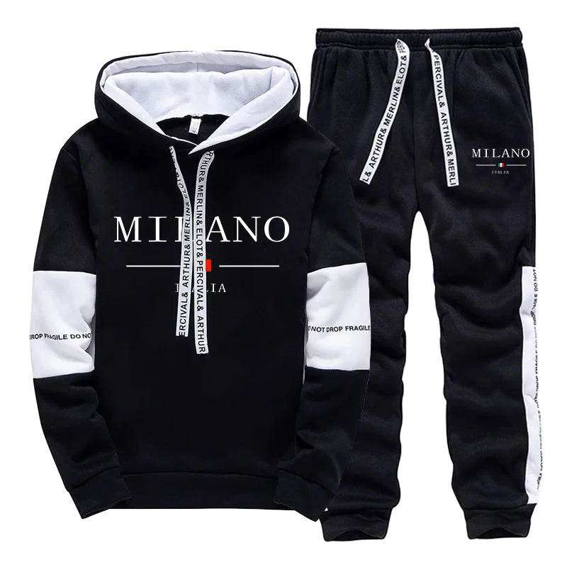 Buy Center Men's Sportswear Hooded Jogging Suit - Italia Milan Print - Buy Center UK