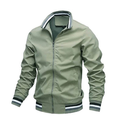 Windbreak Men's Bomber Jacket - Casual Zipper Coat for Outdoor Sports - Buy Center UK