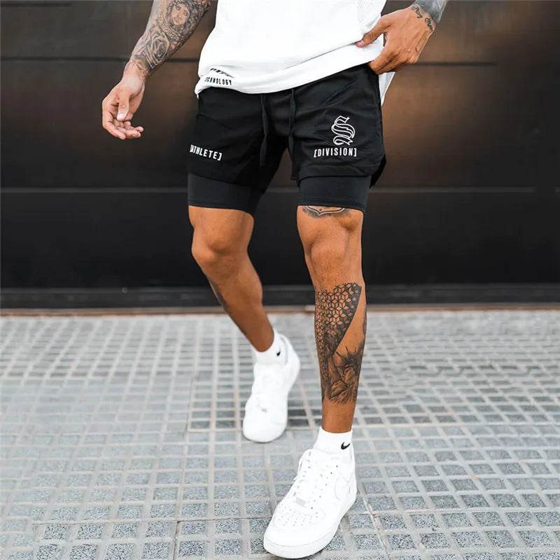 Buy Center 2 in 1 Running Shorts for Men - Breathable, Quick-Dry Design - Buy Center UK