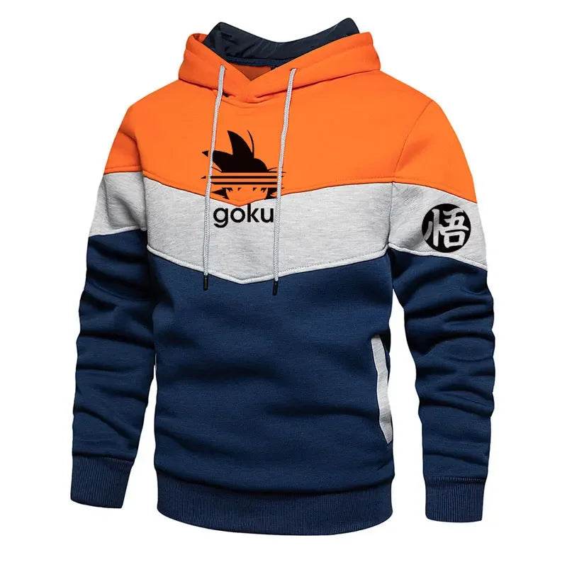 Anime Son Goku Fleece Sweatshirt - Cozy Men’s Hooded Pullover - Buy Center UK