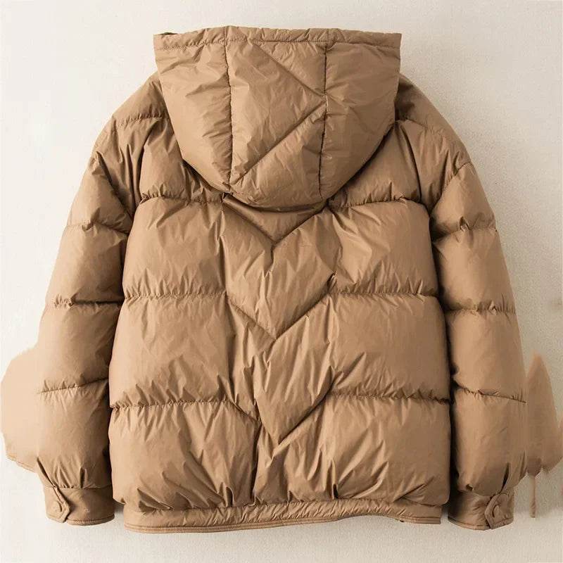 Buy Center Women's Oversize Duck Down Coat - Warm Hooded Jacket - Buy Center UK