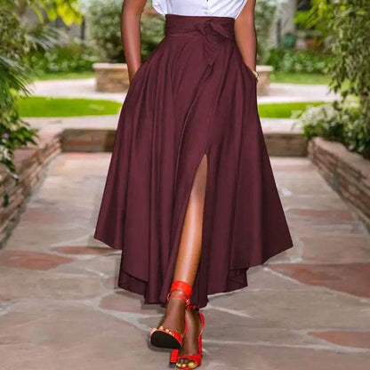 ZANZEA Summer Party Sundress - High Waist Irregular Skirt Maxi Dress - Buy Center UK