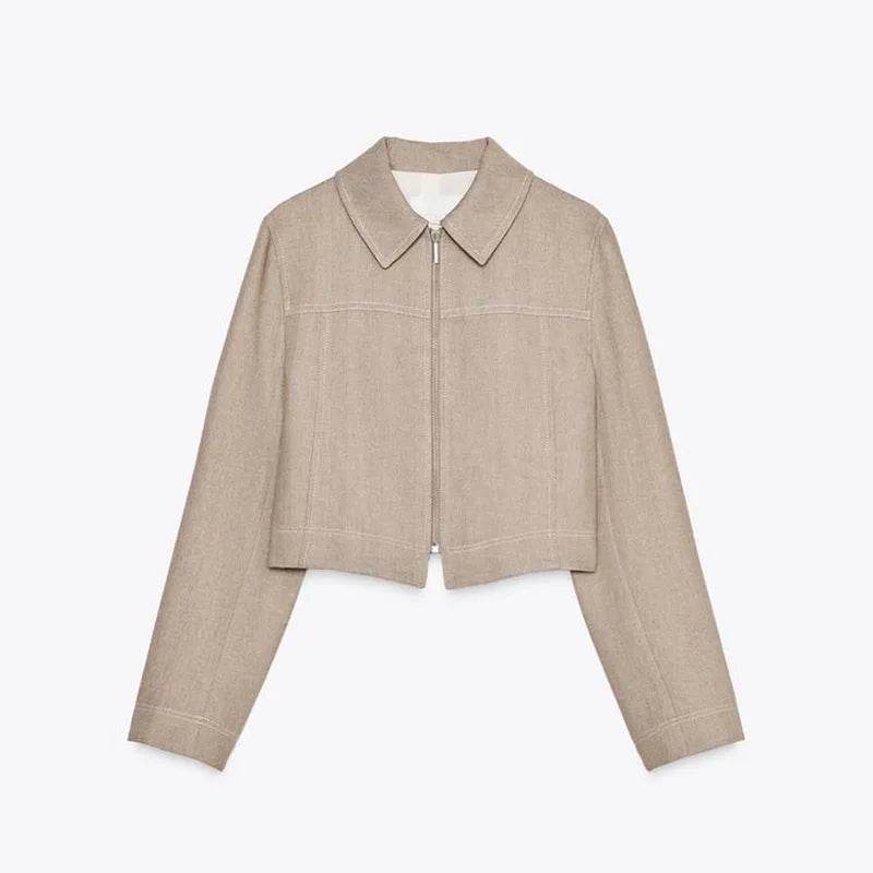 Buy Center Women's Casual Jacket Pant Set - Cropped Top & Trousers - Buy Center UK