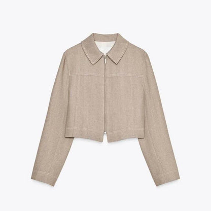 Buy Center Women's Casual Jacket Pant Set - Cropped Top & Trousers - Buy Center UK