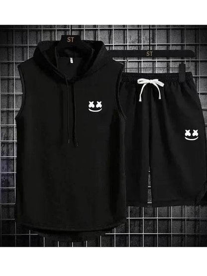 Brand Summer Men's Two Piece Set - Casual T-Shirt & Shorts Suit - Buy Center UK