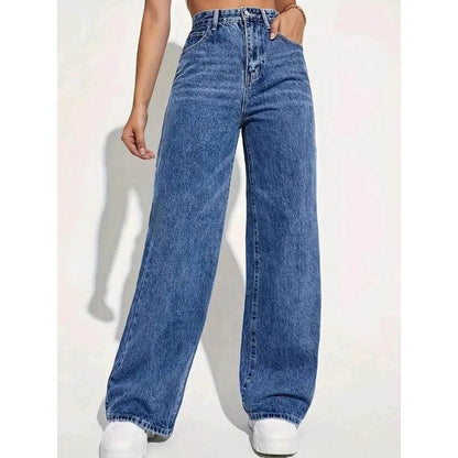 Buy Center High-Waisted Women's Jeans - Versatile Straight-Leg Design - Buy Center UK