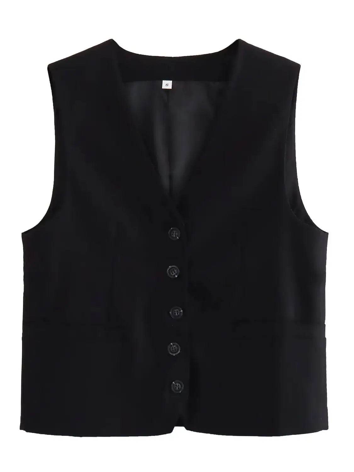 TRAFZA Casual Women Suits - V Neck Blazer & Wide Leg Shorts - Buy Center UK