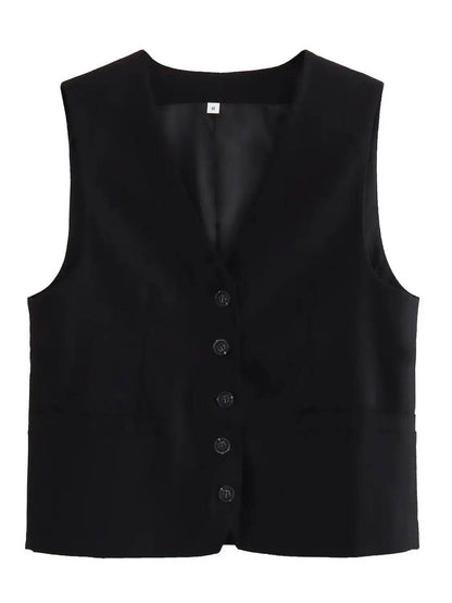 TRAFZA Casual Women Suits - V Neck Blazer & Wide Leg Shorts - Buy Center UK