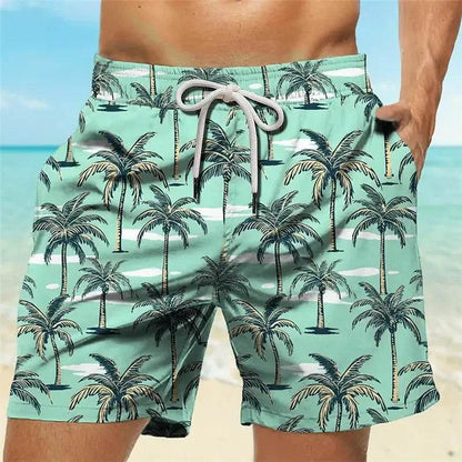 Buy Center 2024 Men's Oversized Quick Dry Shorts - Coconut Tree Print - Buy Center UK