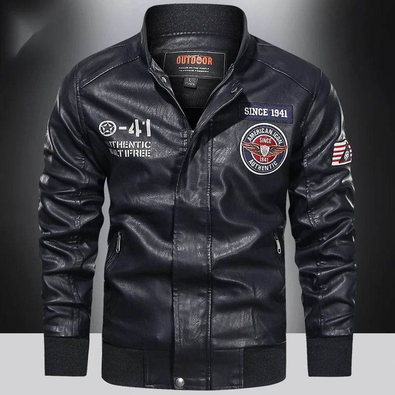 Buy Center Men's Color Block Motorcycle Jacket - Spring & Autumn Style - Buy Center UK