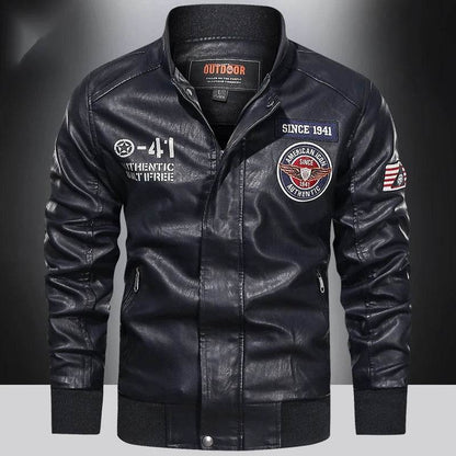 Buy Center Men's Color Block Motorcycle Jacket - Spring & Autumn Style - Buy Center UK