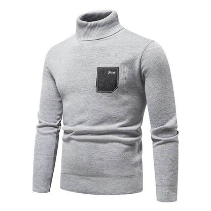Buy Center Men's Turtleneck Sweater - Cozy Solid Color Casual Knit - Buy Center UK