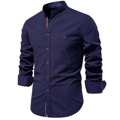 Buy Center Men's 100% Cotton Long Sleeve Shirt - Stylish Casual Fit - Buy Center UK
