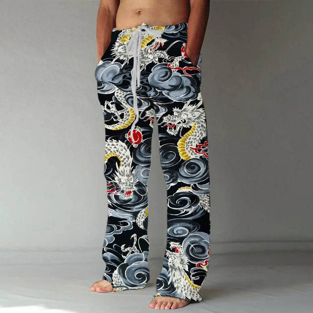 Buy Center Men's Loose Casual Sports Pants - 3D Lizard Pattern - Buy Center UK
