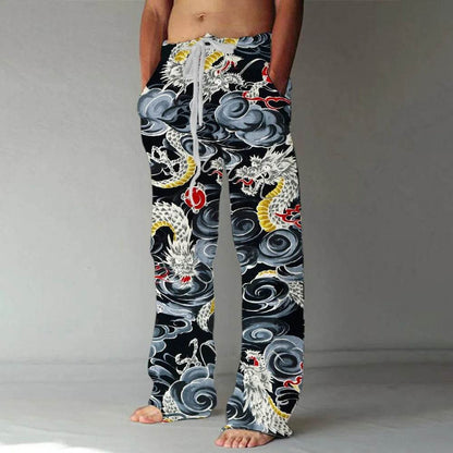 Buy Center Men's Loose Casual Sports Pants - 3D Lizard Pattern - Buy Center UK