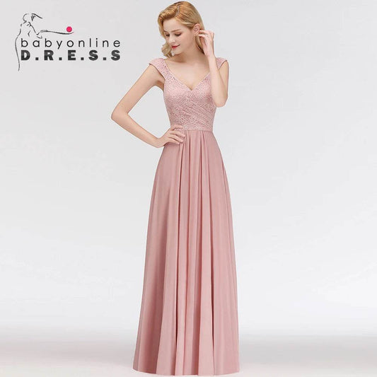 BABYONLINE Sweetheart Neckline A-line Bridesmaid Gown - Chiffon Elegance - Buy Center UK