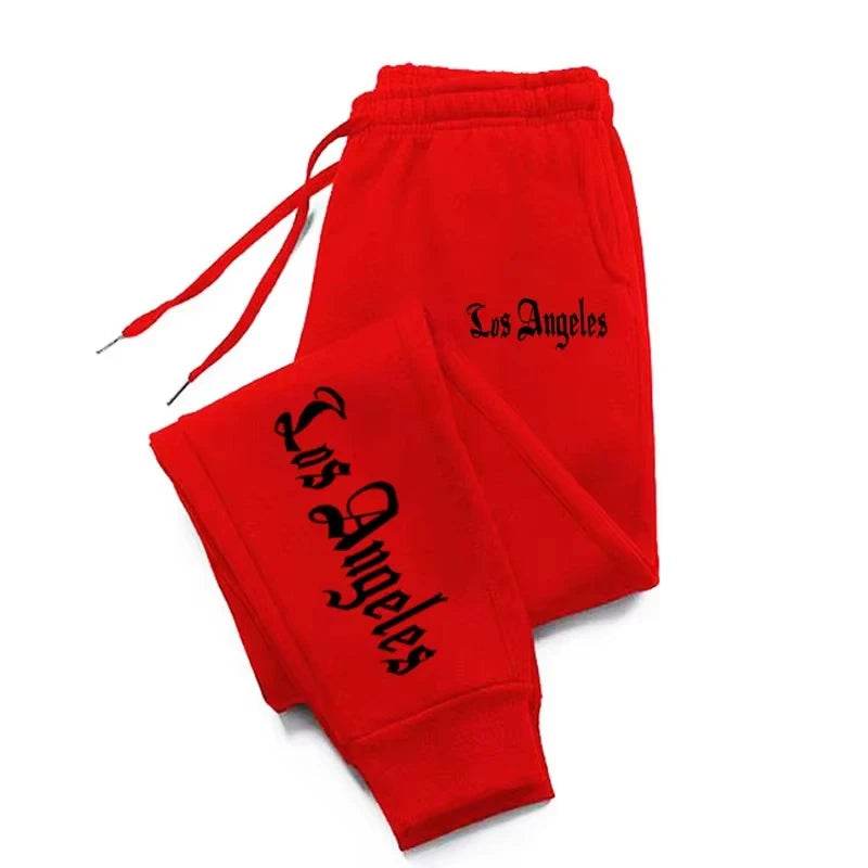 Los Angeles Letter Printed Jogging Pants - Unisex Casual Sports Wear - Buy Center UK