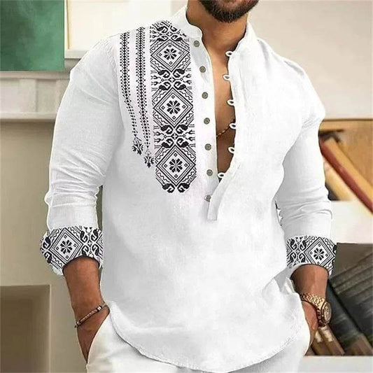 Buy Center Men's Long Sleeve 7 Button Shirt - Stylish & Comfortable - Buy Center UK