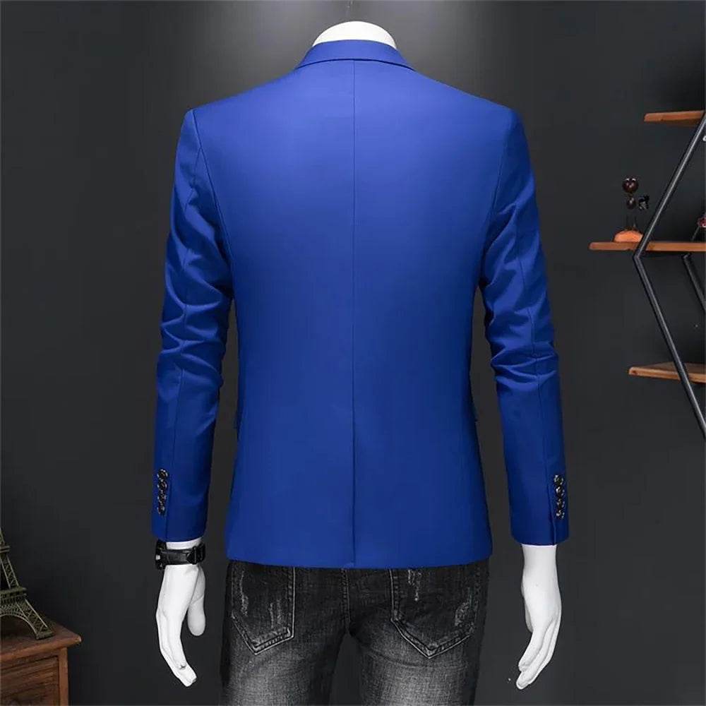 Buy Center Casual Business Blazer for Men - Solid Color Elegance - Buy Center UK