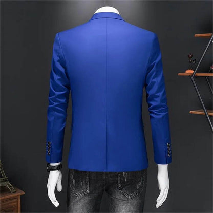 Buy Center Casual Business Blazer for Men - Solid Color Elegance - Buy Center UK