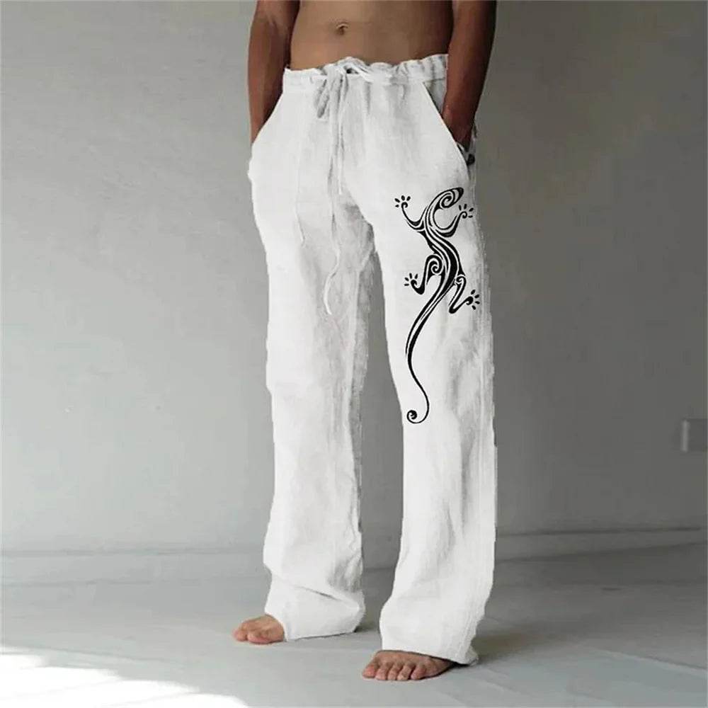 Buy Center Men's Loose Casual Sports Pants - 3D Lizard Pattern - Buy Center UK