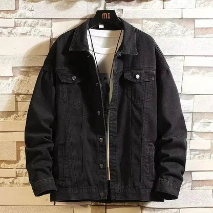 Buy Center Men's Denim Jacket - Loose Fit, Trendy Hong Kong Style - Buy Center UK