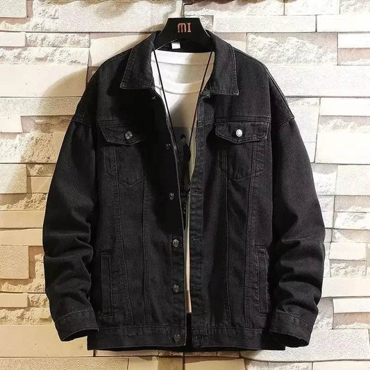 Buy Center Men's Denim Jacket - Loose Fit, Trendy Hong Kong Style - Buy Center UK