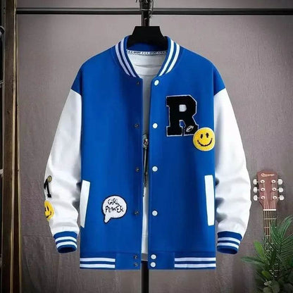 Trendy Baseball Jacket for Men - Casual Loose Fit, Hip Hop Style - Buy Center UK