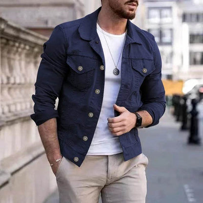 2025 Men's Fashion Denim Jacket - Casual Loose Fit for Autumn - Buy Center UK