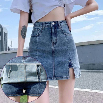 Buy Center Korean High Waist Denim Mini Skirt - Sexy & Chic Design - Buy Center UK