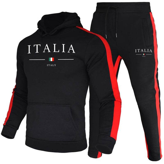 Buy Center Italy Trend Hooded Sweatshirt & Jogger Pants Set - Buy Center UK